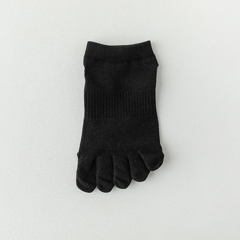 Xianghui Wholesale Pilates Cotton Solid Color Sport Ankle Socks High Elastic Non-Slip Toe Socks