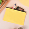 Custom Logo Printed Canvas Zipper White Makeup Bag Luxury Cotton Small Canvas Make up Bag Travel Pencil Pouch