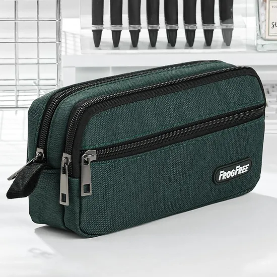 Customized Logo Wholesale Fashion Portable Pencil Case Small Student Oxford Pen Pencil Bag for School