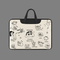 Xianghui Cute Black and White Crayon Shin Chan Cartoon Characters Pattern Laptop Bag