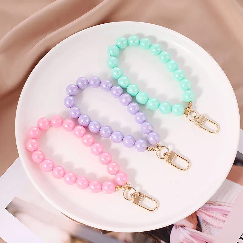 Xianghui Candy Color Beeds Sweet Accessories Custom Design Acrylic Keychain