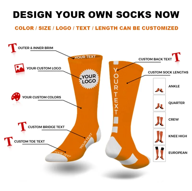 Xianghui Can Custom Logo Cotton Running Outdoor Basketball Sport Socks