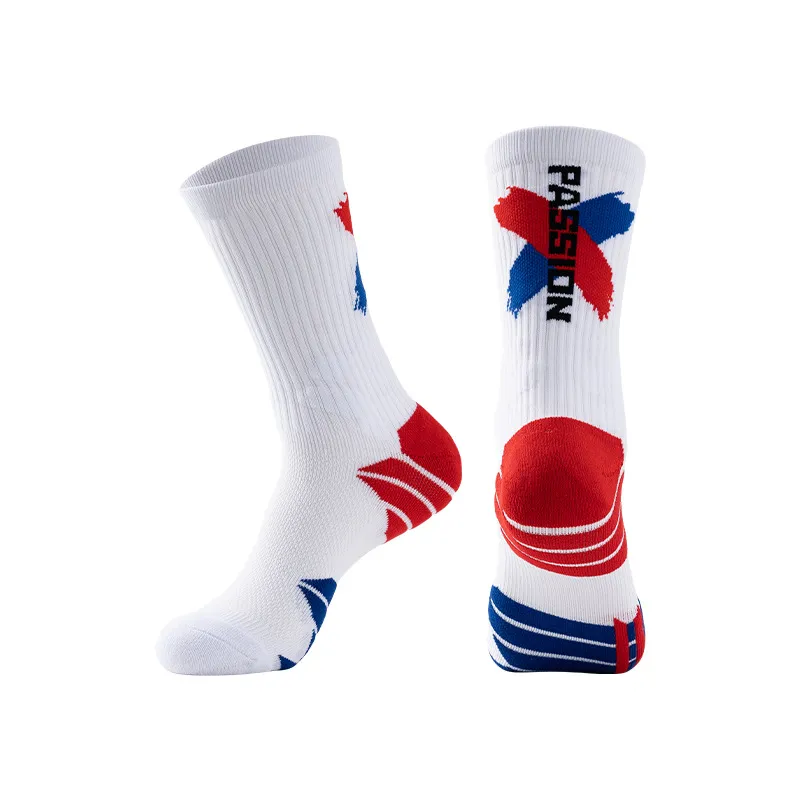 Xianghui White 100 Cotton Wholesale Men's Crew Sport Socks