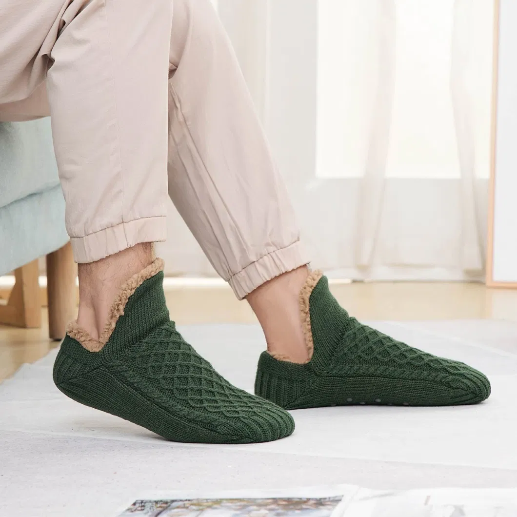 Xianghui Cusom Logo Floor Thick Winter Non Slip Warm Socks for Men