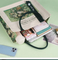 Xianghui Oil Painting Handheld Canvas Bag Large Capacity White Rose Handbag