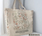 Xianghui Morris Oil Painting Vintage Tote Bag Large Capacity Zipper Canvas Bag