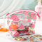 Xianghui OEM Transparent Make up Window PU/PVC Cosmetic Bag Waterproof Travel Beauty Makeup Bag