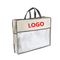 2024 Customizable Non-Woven Reusable Shopping Bag Canvas Tote with Cotton Handle Home Textile Zipper Packaging Logo Pattern Gift