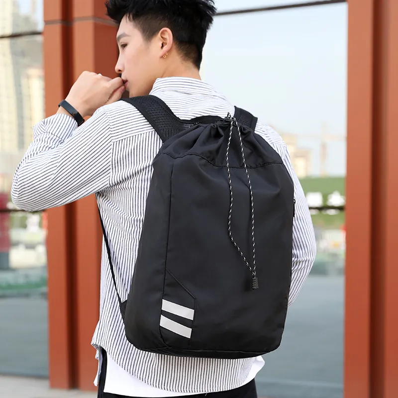 Xianghui Drawstring Pocket Shoulder Sports Tube Bag Training Basketball Bag