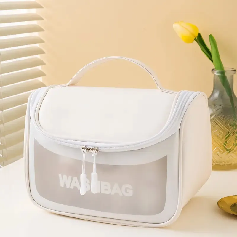 Xianghui New Transparent Women Makeup Bag Large Clear PVC Cosmetic Waterproof Makeup Cosmetic Bag