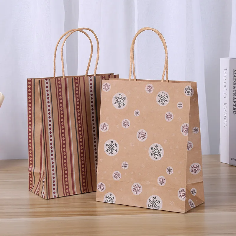 Xianghui Christmas Custom Christmas Eve Apple Wrapping Gift Tote Paper Bag