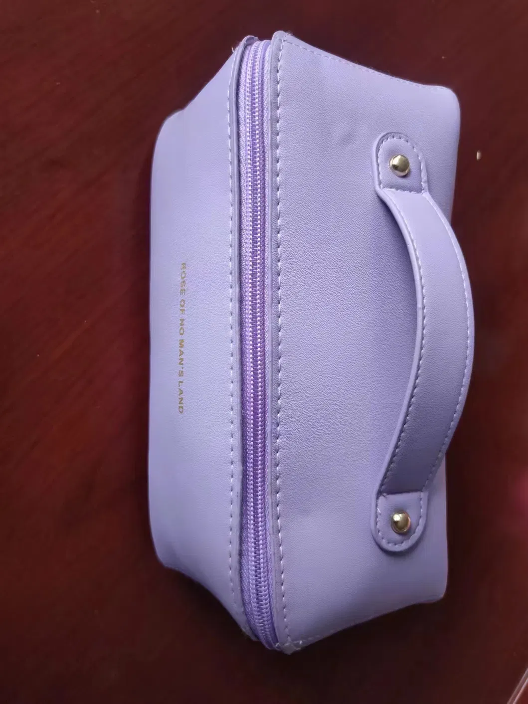 Xianghui Wholesale Custom Zipper Faux PU Leather Makeup Cosmetic Bag Pouch
