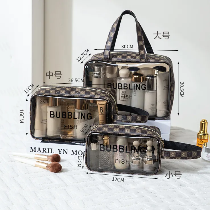 OEM/ODM Wholesale Toiletry Bags Packaging Gift Make up PVC Zipper Cosmetic Wash Beauty Makeup Cosmetic Bag