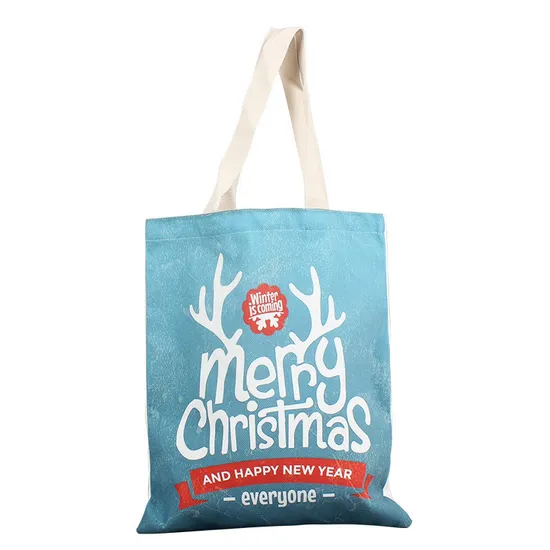 Xianghui Canvas Tote Bag Reusable Grocery Shopping Gift Bag with Handles Strap