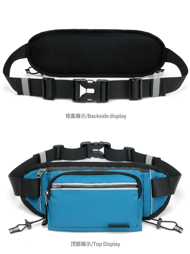 Multiple Pocket Custom Shape Fitness Buckles Ladies Private Label Brand Sports Fanny Pack Waist Money Bag