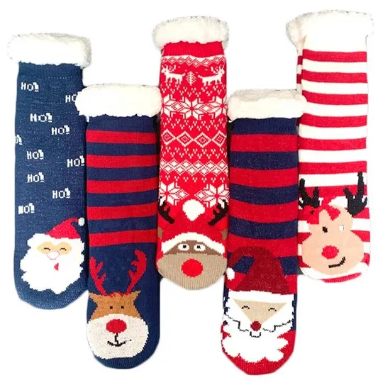Xianghui Coral Fleece Floor Adult Yarn Autumn Winter Warm Home Pregnant Socks
