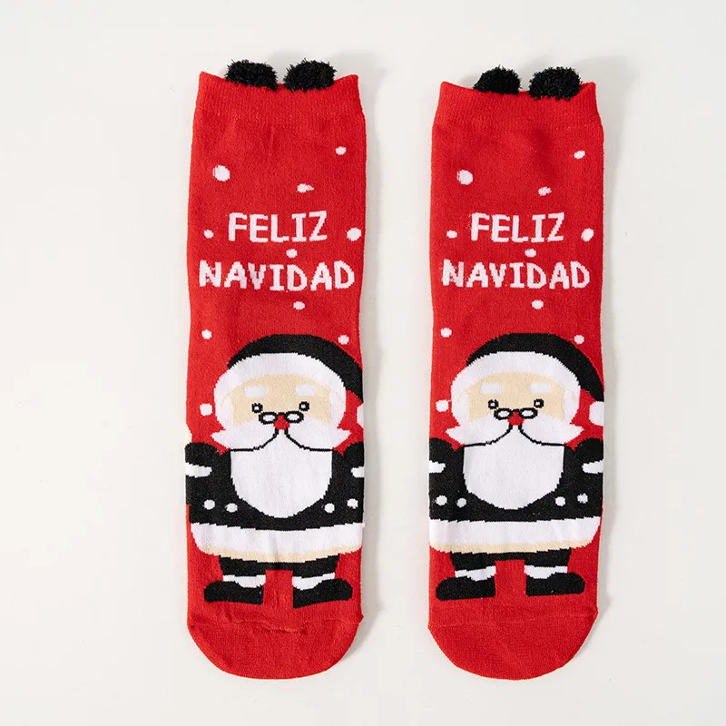 Xianghui Wholesale Cute Cartoon Christmas Crew Socks Can Be Customized