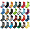 Xianghui Carton Men Unisex Happy Custom Logo Jacquard Funny Women Crew Socks