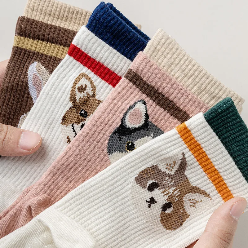 Xianghui Cute Cartoon Animal Pilates Indoor Non-Slip Floor Sport Yoga Toe Socks