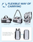 Unisex Small Size Sport Bag Waterproof Gym Carry Tote Oxford Zipper Weekender Travel Bag Shoe Compartment Wet Fashion Letter