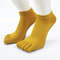 Xianghui Women's Yoga Solid Color Cotton Sweat Absorbent Toe Socks