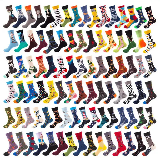 Xianghui 40 Colors Creative Custom Cotton Popular Logo Men Women Socks