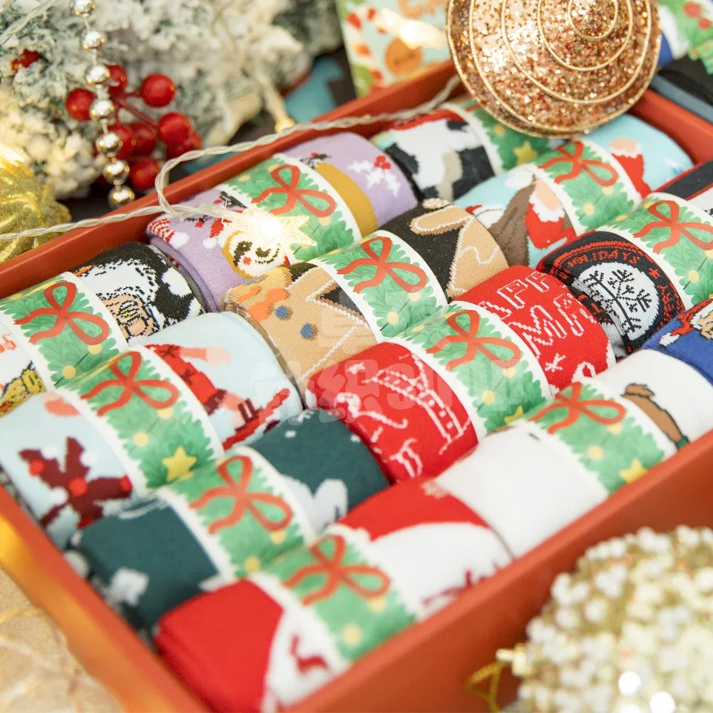 Xianghui Spot Cross-Border Santa Men's Tube Socks Cotton Socks
