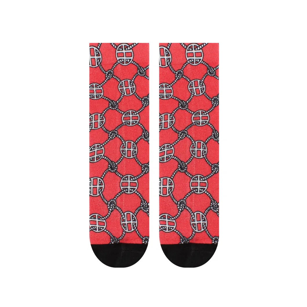 Xianghui Beautiful Quality Fabric 3D Printed Sports Custom Patterns Socks