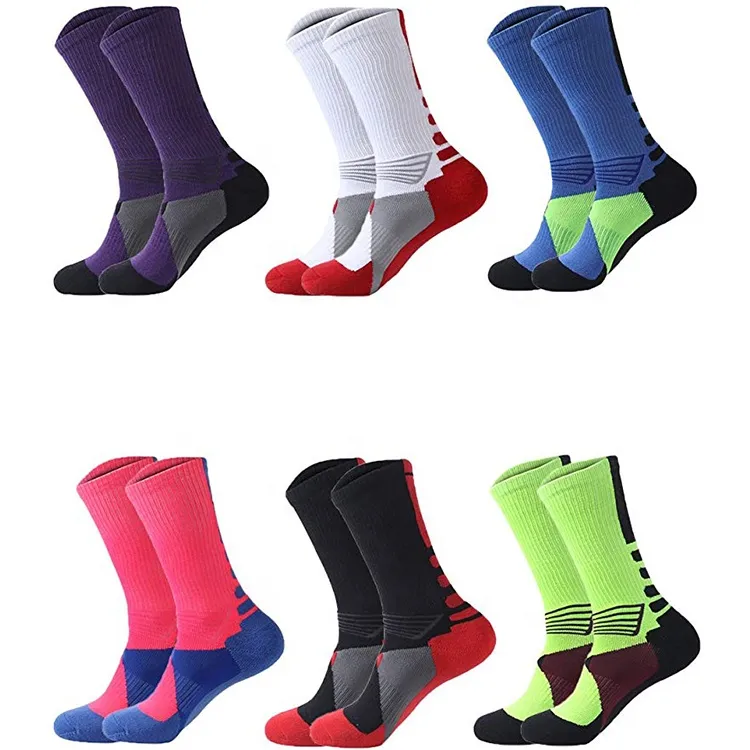 Xianghui Custom Logo Designer Sport Socks Anti Slip Basketball Athletic Socks