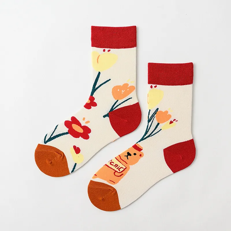 Xianghui High Quality Alien Planet Street Trendy Cotton Tube Socks