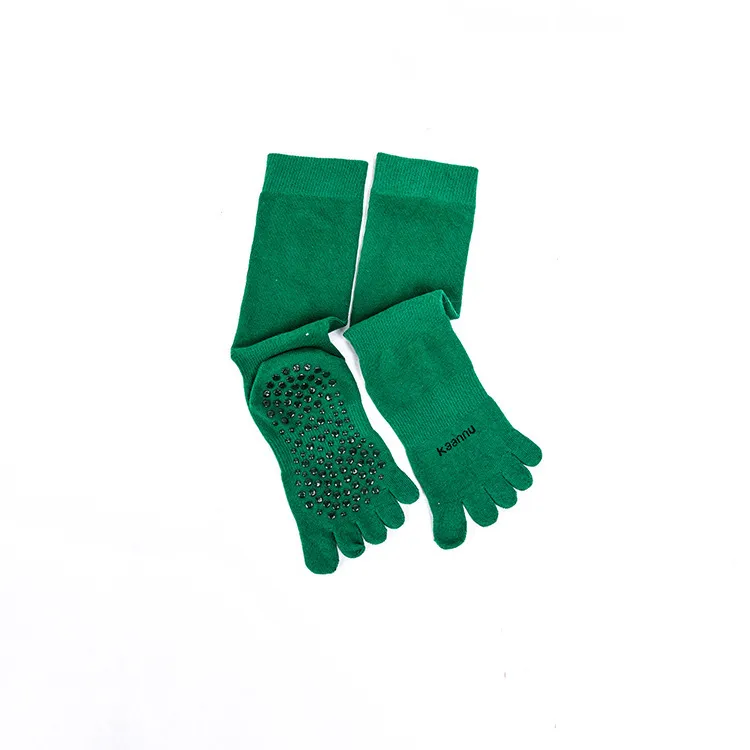 Xianghui Custom Print Logo Over The Calf Toe Five-Finger Sport Yoga Socks