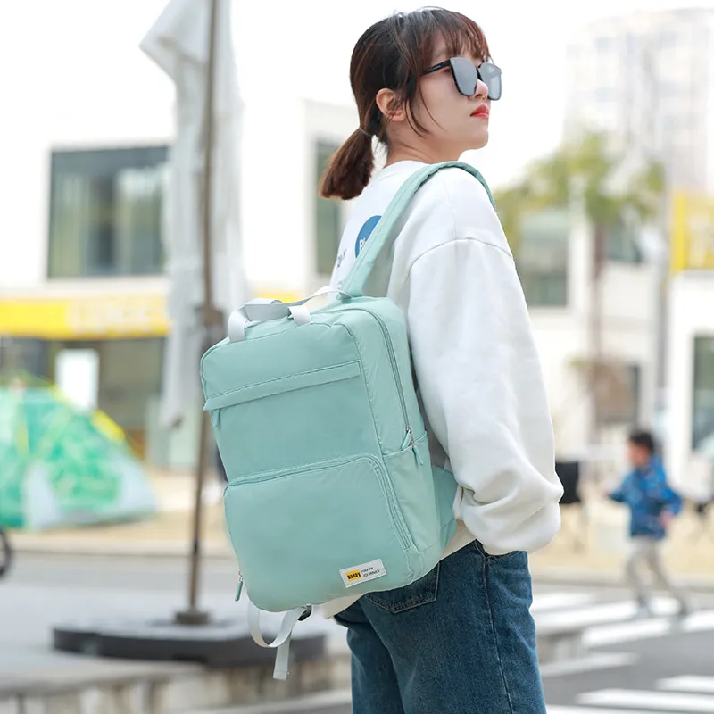 Xianghui Fashion Backpack Women Versatile Backpack Men Business Bag Large Capacity Schoolbag Casual Travel Bag Simple Handheld Bag