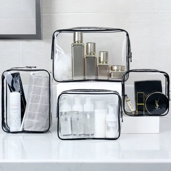 Xianghui Custom Makeup Bag Portable PU Leather Waterproof Pouch Travel Make up Bag Cosmetic Bag