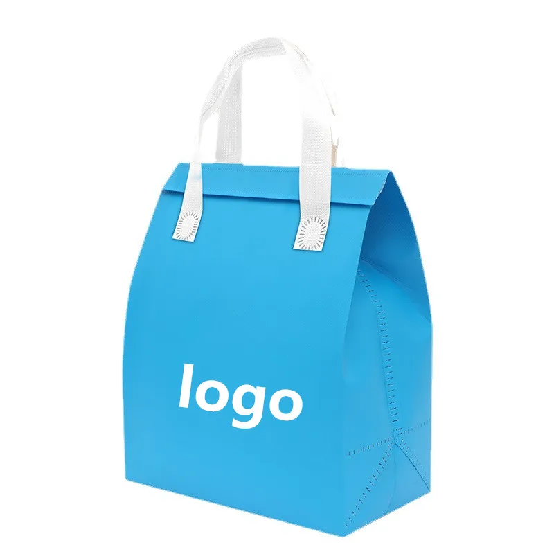 2024 Customize Non-Woven Reusable Shopping Bag Summer Cold Insulation Non-Woven Fabric Coating Waterproof and Oil Proof Bag