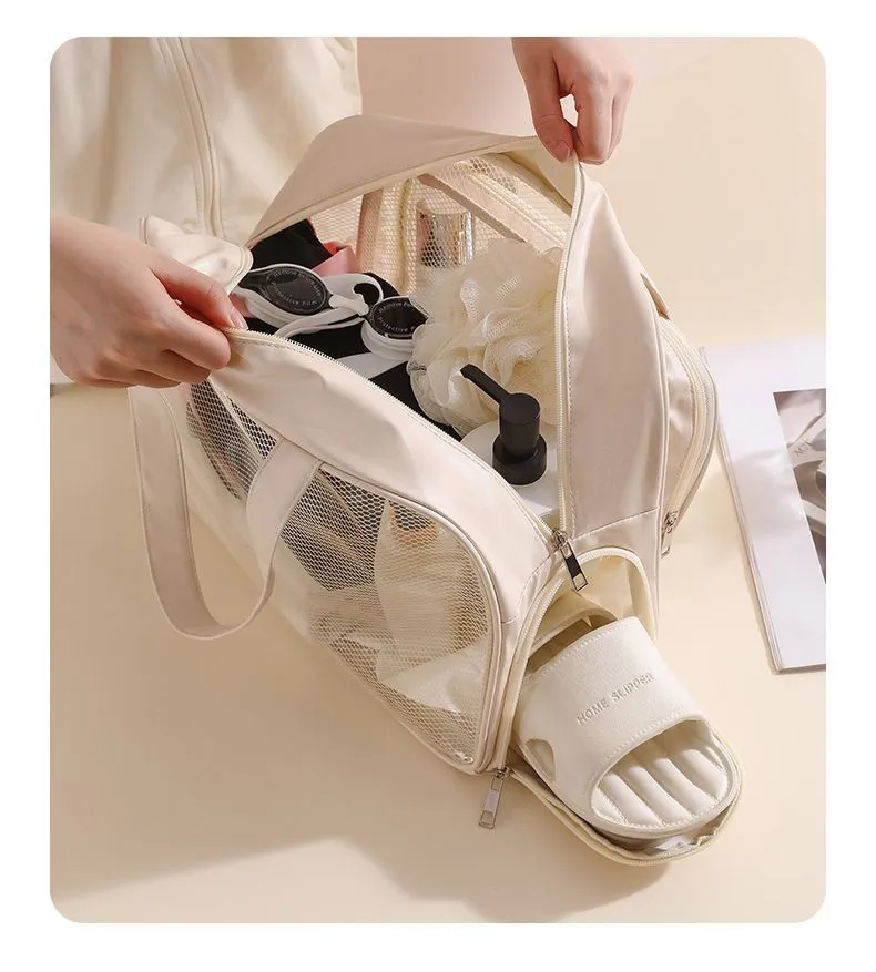 Xianghui Dry Wet Separation Fitness Bag Storage Toiletries Makeup Bag Swimsuit Beach Makeup Cosmetic Bag
