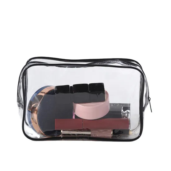 Xianghui Toiletry Bags Packaging Gift Make up PVC Zipper Cosmetic Wash Beauty Makeup Bag