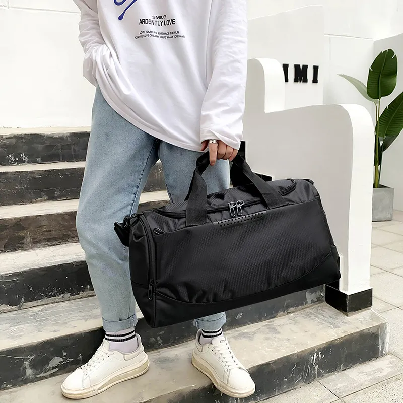 Custom Logo Water Proof Travel Sports Gym Bag with Shoe Compartment