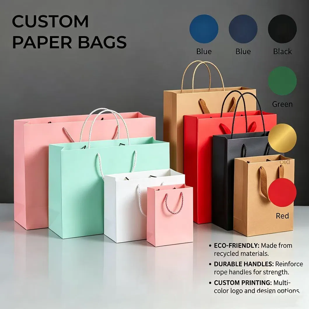 Xianghui Handbag Customization Pattern Designs Wholesale Gift Paper Bag Shopping Packaging Bag