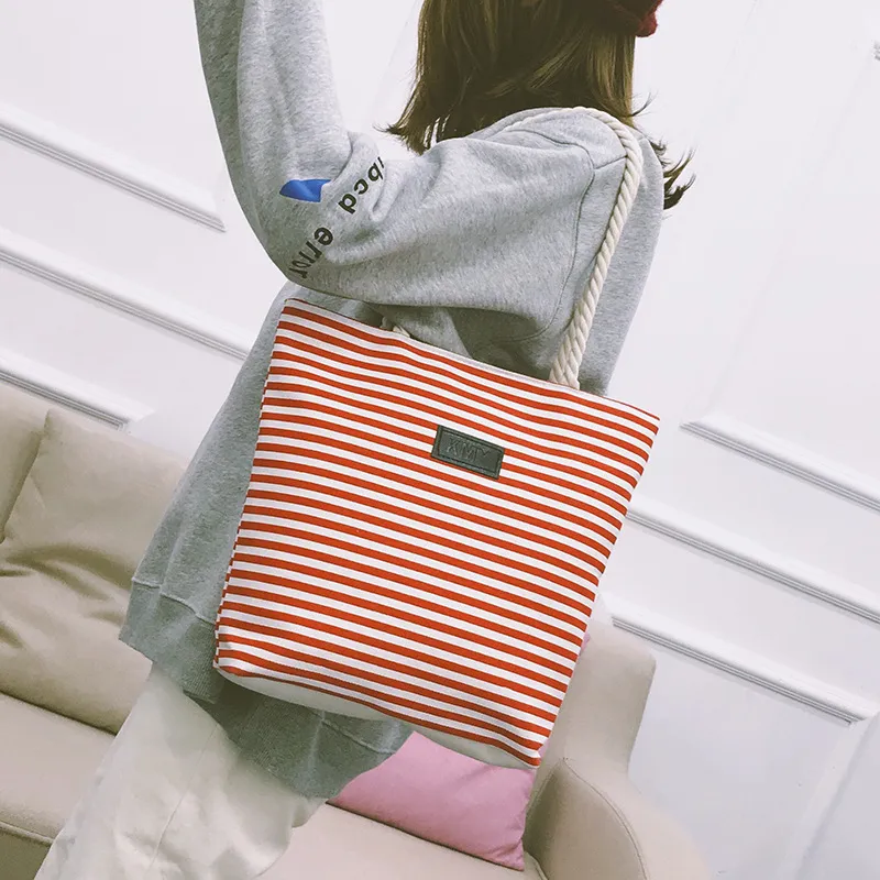 Xianghui Custom Ladies Alphabet Print Shoulder Eco Friendly Large Canvas Tote Bag