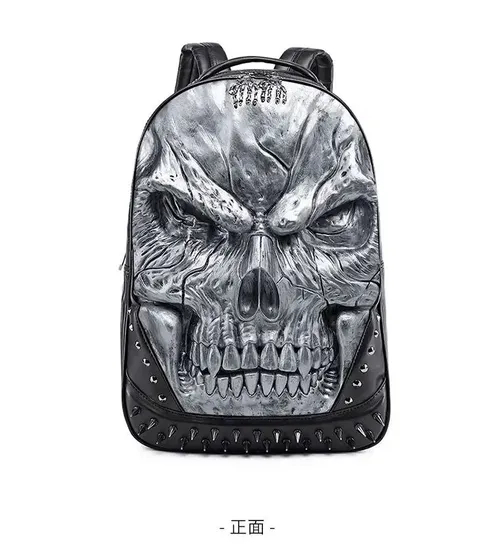 Xianghui Gothic Stereoscopic Shoulder Bag with Rivets and Bone Claw Skull Backpack