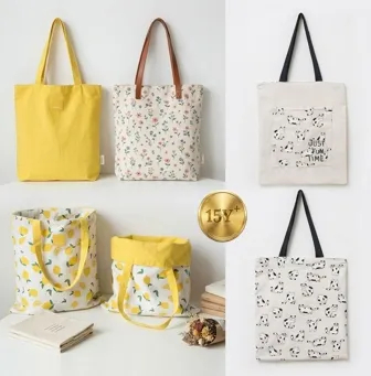 Wholesale Promotion Custom Print Logo Cheap Shopping Bags Plain Cotton Canvas Tote Bag