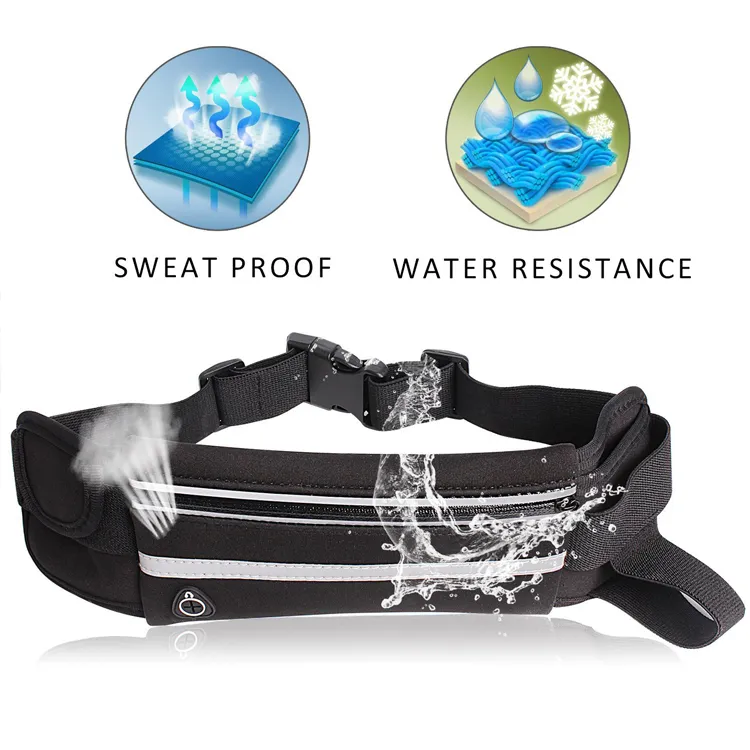 Wholesale Adjustable Outdoor Sport Water Resistant Running Jogging Waist Bag Promotional Waterproof Bag
